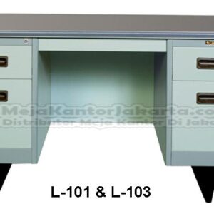 Meja Kantor Besi Lion L-101 & L-103