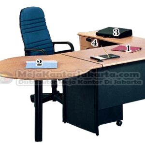 Meja Kantor UNO Classic Series warna Beech - 1