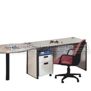 Meja Kantor UNO Classic Series warna Grey