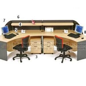 Meja Resepsionis HighPoint Oxford Workstation 1